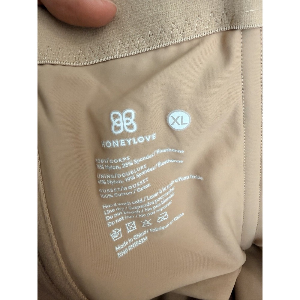 NWOT HONEYLOVE SuperPower Shorts Shapewear Sz XL Sand Nude Color - Picture 8 of 8
